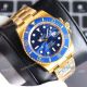 Clean Factory Superclone Rolex Submariner Cal.3135 Watch Gold and Blue 40mm (3)_th.jpg